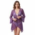 Saída De Praia/ Kimono Em Arrastão Com Pontas Moda Verão