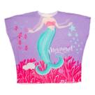Saída De Praia Kimono Fantasia Piscina Tule Infantil Menina