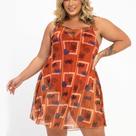 Saída De Praia Plus Size, Estampada, Tams. do 46 ao 52