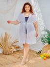 Saida de praia Plus Size g1 g2 g3 manga curta trico croche