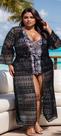 Saída De Praia PLus Size saia longa arrastão de renda FRANZIDA tamanho grande DO 46 ao 60