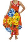 Saída de praia/ Vestido estampado com alças em viscose