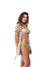 Saída l'evo zebra em tule, estampa zebra
