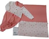 Saída Maternidade Bebê Menina Estampada LeBhua Paraiso 13682