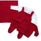 Saida Maternidade Delicada Luxo Menino José em Tricot 4 Peças
