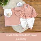 Saida Maternidade Menina Plush Eloá 05 peças Roupas de Bebê
