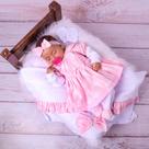 Saída Maternidade Menina Rosa 100% Algodão Borboletinhas Saída Maternidade Menina Rosa 100% Algodão Borboletinhas