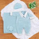 Saída Maternidade Menino Kit 05 Peças Roupas de Bebê