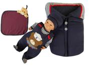 Saída Maternidade Menino Saco De Dormir Jardineira Body e Naninha Urso Marinheiro - Pitu Baby