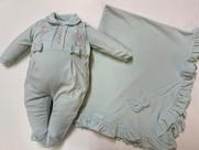 Saída Maternidade Plush Bebê Menina Bordado Paraiso Rf 16139