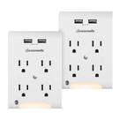Saída multiplugue DEWENWILS, extensor de 4 tomadas, 2 USB 3.1A 1080J
