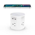Saída pop-up YYSKA com carregador sem fio de 15 W, 4 tomadas, 2 portas USB-C PD/20 W