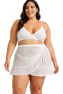 Saída Praia Plus Size Saia Amarrar Transparente Feminina Adulto Soltinha Blogueira Biquíni Verão