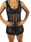 Saída Praia Vestido Decote Moda Acabamento R02