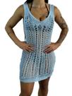 Saída Praia Vestido Decote Moda Acabamento R02
