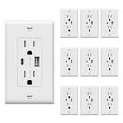 Saída USB TOPGREENER TU21536AC-W Tipo C 15A com portas USB x10