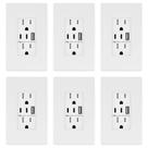 Saída USB TOPGREENER TU21542AC2-WSID 15A com 3 portas tipo C