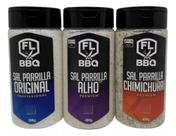 Sal parrilla chimichurri alho original flbbq kit churrasco - kit flbbq