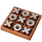 Sala de estar com tampo de mesa de madeira Tic Tac Toe Game T one woods
