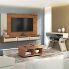 Sala de Estar Completa para TV Até 75 Polegadas Luxos 3 Gavetas Cinamomo/Off White - Pnr Móveis Sala de Estar Completa para TV Até 75 Polegadas Luxos 3 Gavetas Cinamomo/Off White - Pnr Móveis