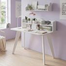 Sala de Estudos Sofia Retrô sem Gavetas em MDF 120cm Branco Dkadidecor Sala de Estudos Sofia Retrô sem Gavetas em MDF 120cm Branco Dkadidecor