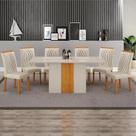 Sala de Jantar 6 Cadeiras 100%MDF 1,60x80 Dhora Arbo Design Sala de Jantar 6 Cadeiras 100%MDF 1,60x80 Dhora Arbo Design