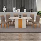 Sala de Jantar 6 Cadeiras 100%MDF 1,60x80 Dhora Arbo Design Sala de Jantar 6 Cadeiras 100%MDF 1,60x80 Dhora Arbo Design
