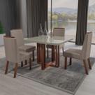 Sala de Jantar 90x90 Paola Tampo OFF-White 4 Cad Bom Pastor Sala de Jantar 90x90 Paola Tampo OFF-White 4 Cad Bom Pastor