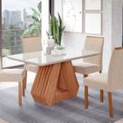 Sala de Jantar Agata 130cm com 4 Cadeiras Clarice