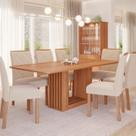 Sala de Jantar Ariela 210cm sem Vidro com 8 Cadeiras Fernanda