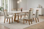 Sala de Jantar Completa com 6 Cadeiras Ravena -Domus Móveis