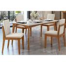 Sala de Jantar Completa Monalisa c/ Tampo Madeirado c/ Vidro 160cm+ 4 Cadeiras Lady Natural - Nesher Sala de Jantar Completa Monalisa c/ Tampo Madeirado c/ Vidro 160cm+ 4 Cadeiras Lady Natural - Nesher