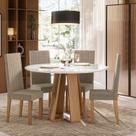 Sala de Jantar Estilo Red Vidro com 4 Cadeiras Laura