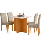 Sala de Jantar Helo 90x90 Com Vidro 4L Cadeiras Jade Poliman Móveis Sala de Jantar Helo 90x90 Com Vidro 4L Cadeiras Jade Poliman Móveis