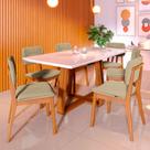 Sala de Jantar Imcal Mesa Wood 1.8 com 6 Cadeiras Classic