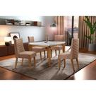 Sala De Jantar Liz 120 Tampo MDF Canto Reto Com 4 Cadeiras Safira Rufato Sala De Jantar Liz 120 Tampo MDF Canto Reto Com 4 Cadeiras Safira Rufato