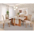 Sala de Jantar Louise 180cm com 06 Cadeiras Fernanda Wood