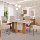 Sala de Jantar Louise 180cm com 6 Cadeiras Clarice Wood