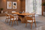 Sala de Jantar Maciça 6 cadeiras 1,60x80 Dunnas Sala nobre Sala de Jantar Maciça 6 cadeiras 1,60x80 Dunnas Sala nobre
