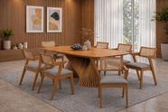Sala de Jantar Maciça 8 lug torcida 2mts Opala- Sala nobre