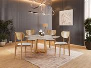 Sala de Jantar Madeira Maciça 4 Cadeiras - Plenna - Harmonia