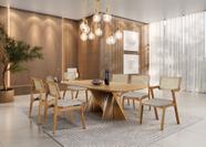 Sala de Jantar Madeira Maciça 6 Cadeiras - Elegance Harmonia