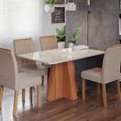 Sala de Jantar Maitê 130 Cm com 4 Cadeiras Juliana Wood