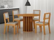 Sala de jantar MDF redonda 4 lugares Florença - Arbo Design