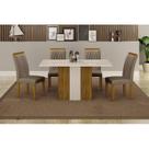 Sala de Jantar Mesa 120cm 4 Cadeiras Doha