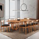 Sala de Jantar Mesa Flora 240cm Tampo Laminado Barril e 8 Cadeiras Noronha Premium Moderna Mobília