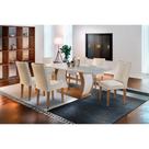 Sala de Jantar Milena Tampo MDF Vidro 6 Cadeiras QR Rufato