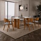 Sala de Jantar Moderna 6 Cadeiras Bella- Imperial Móveis