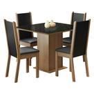 Sala de Jantar Moscou Plus Tampo de Vidro 4 Cadeiras Madesa