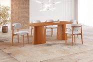 Sala de Jantar Orgânica com 6 Cadeiras Montreal Star Móveis